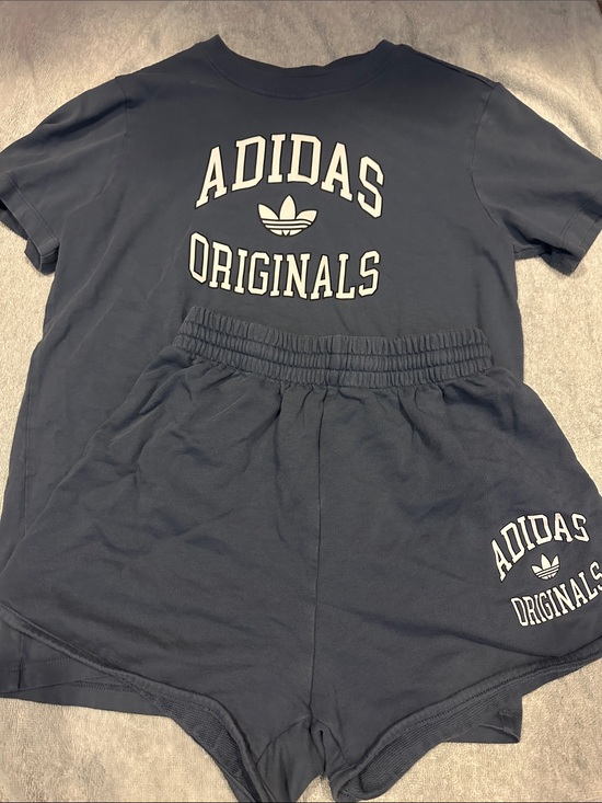 adidas Pants - Blue adidas size XS short and shirt set